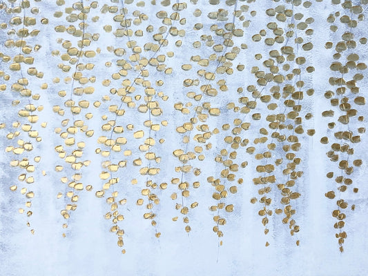 Hand Painted "Golden Fall" oil painting Original Art, Wall art for living room, bedroom- Wrapped Canvas Painting