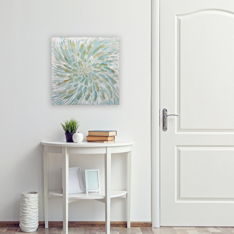 Abstract Artwork "floral memory“, Oil Painting Hand-painted on Canvas Original - Wrapped Canvas Painting