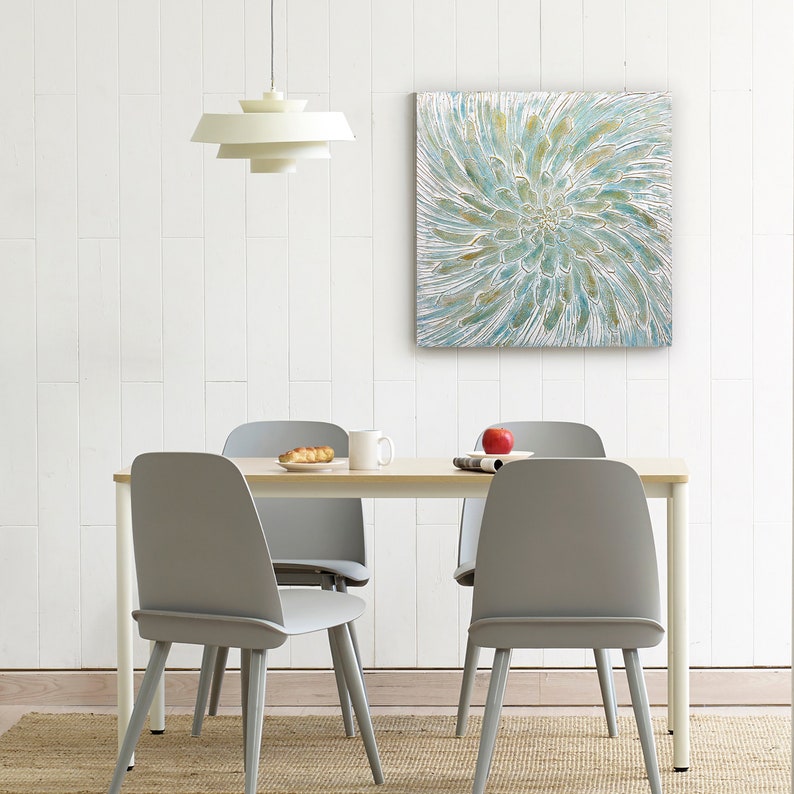 Abstract Artwork "floral memory“, Oil Painting Hand-painted on Canvas Original - Wrapped Canvas Painting