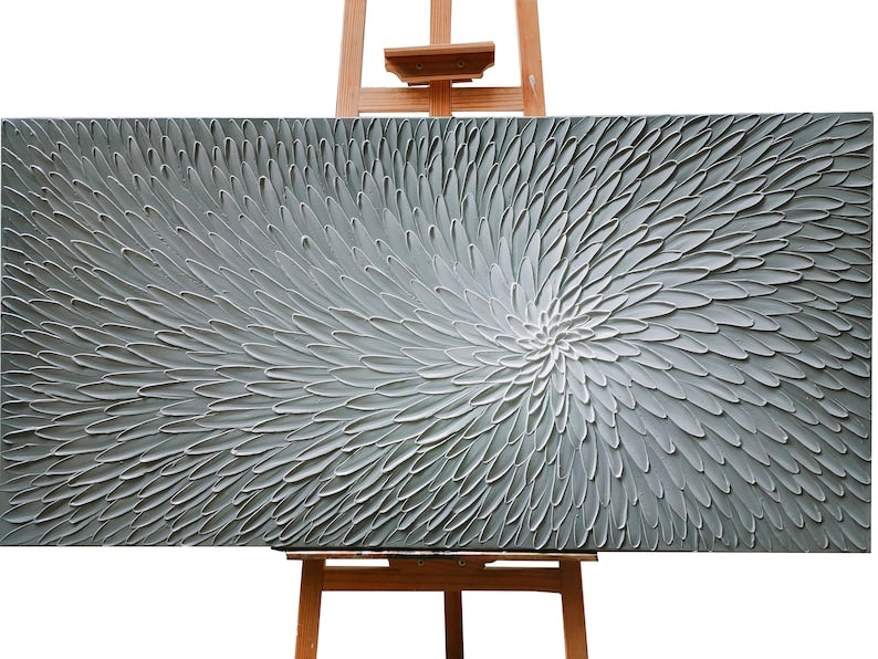 3D Hand-painted Heavy Texture "Petals Memory" original art, Canvas Wall Art for Living Room Bedroom Office - Wrapped Canvas Painting