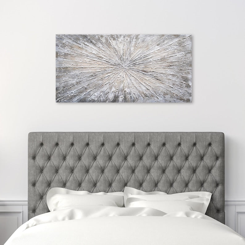 Hand Painted Art "Abstract Sunlight" oil painting on Wrapped Canvas, wall art for living room, bedroom, office