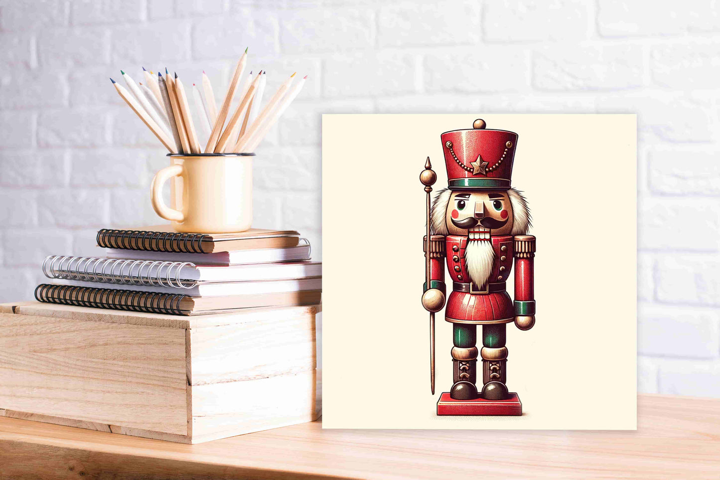 "Sentinel of the Season - Regal Nutcracker" Wrapped Canvas Wall Art Prints