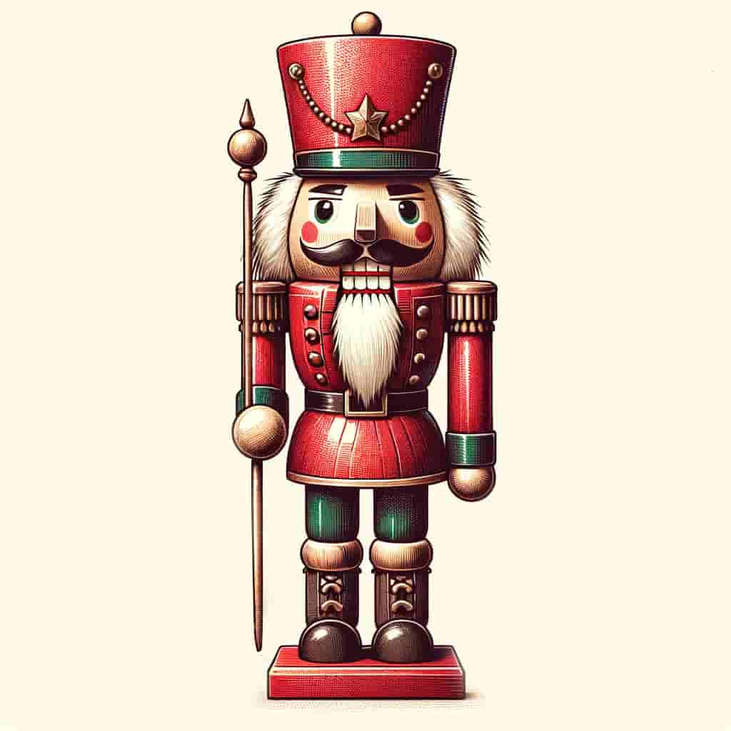 "Sentinel of the Season - Regal Nutcracker" Wrapped Canvas Wall Art Prints