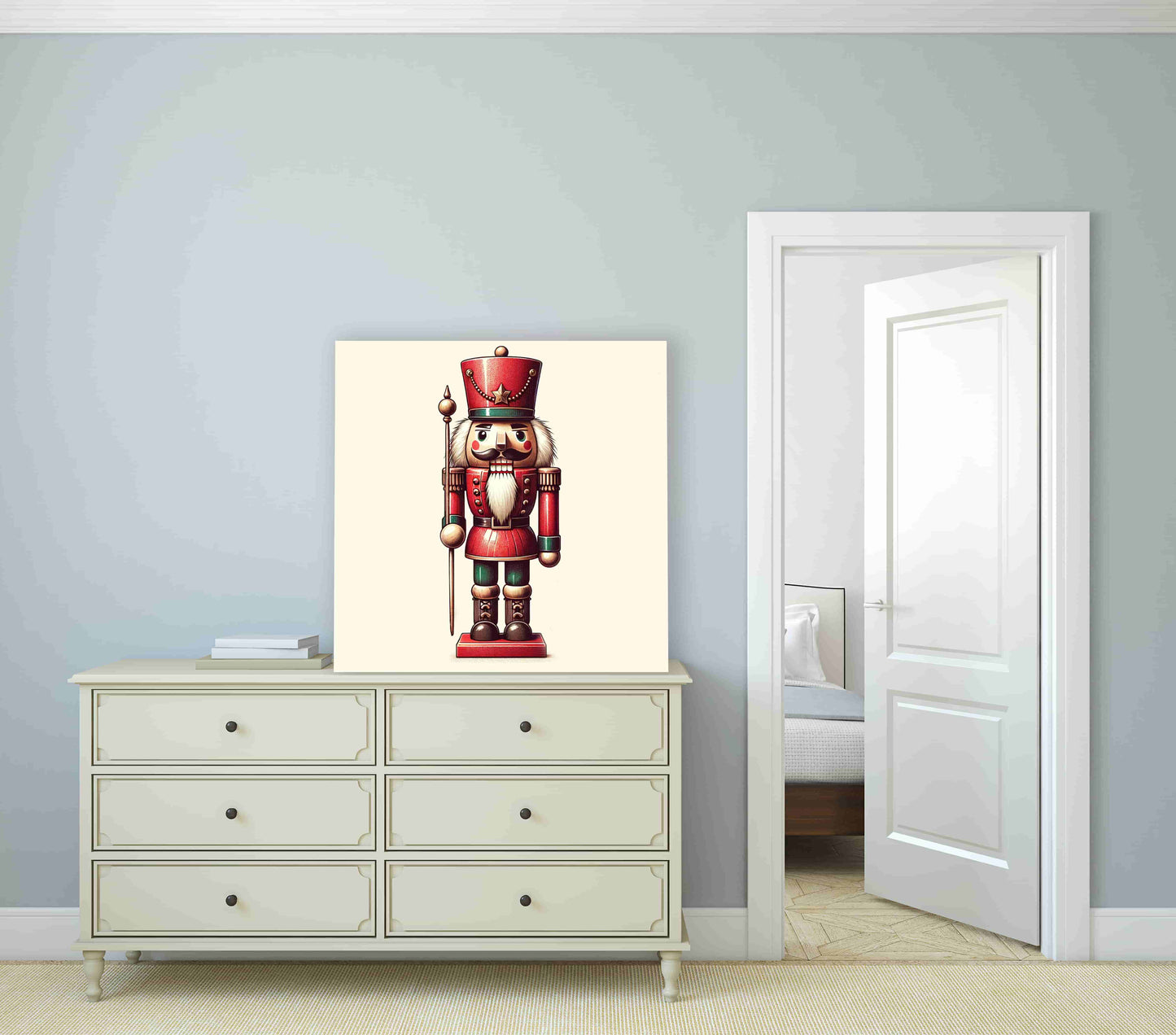 "Sentinel of the Season - Regal Nutcracker" Wrapped Canvas Wall Art Prints