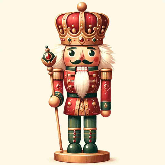 "Monarch of Merriment - Royal Nutcracker" Wrapped Canvas Wall Art Prints