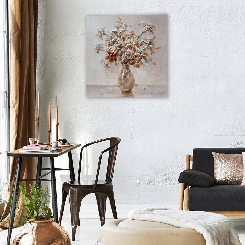 Original Abstract art "classic vase" Hand-painted Oil painting Original, Canvas Wall Art - Wrapped Canvas Painting