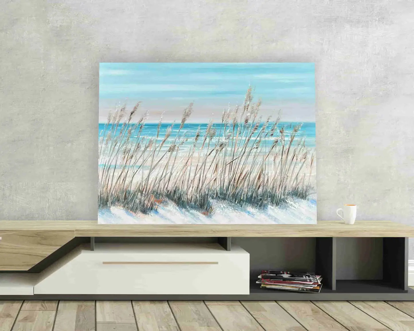 Original Hand-Painted Beach Landscape Art "Serenity Sands: A Seashore Escape"