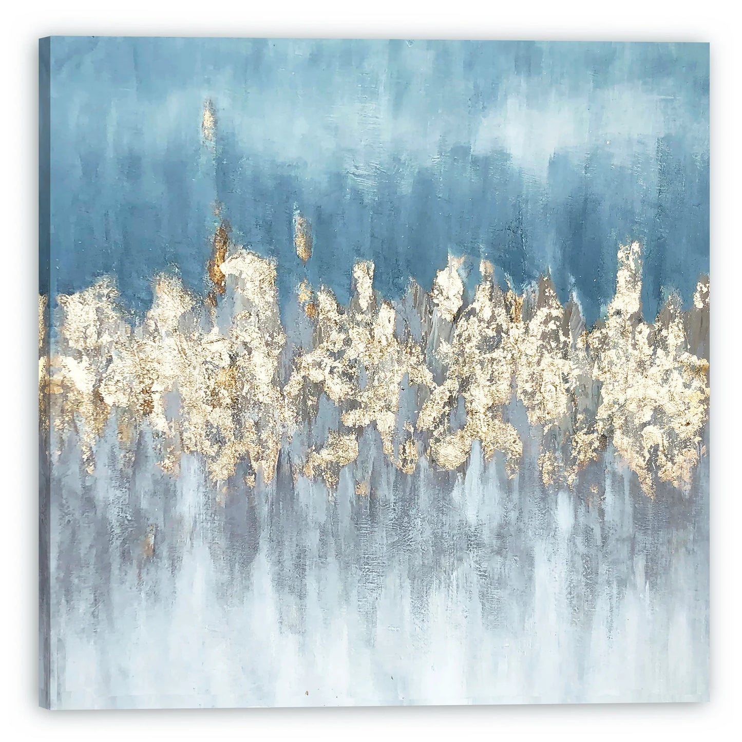 Hand-painted Art "Beach Memory" Original Modern Abstract artwork, Canvas Wall art for living room, bedroom, office - Wrapped Canvas Painting