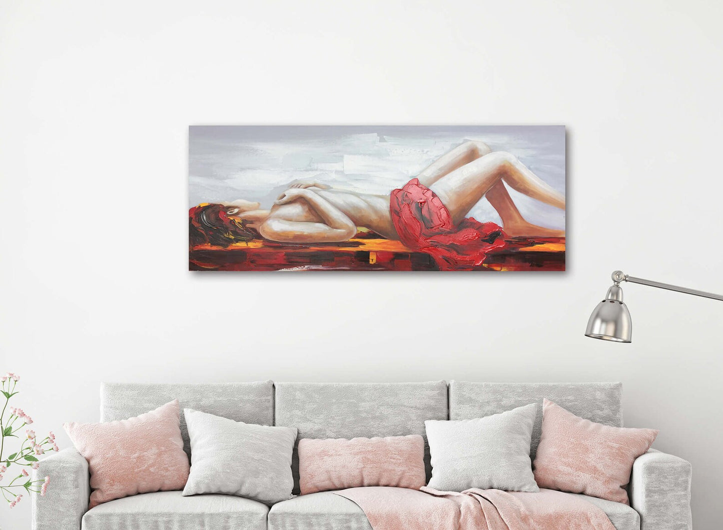 Hand-painted "Nude woman oil painting" Original art, Canvas Wall art for living room, bedroom - Wrapped Canvas Painting