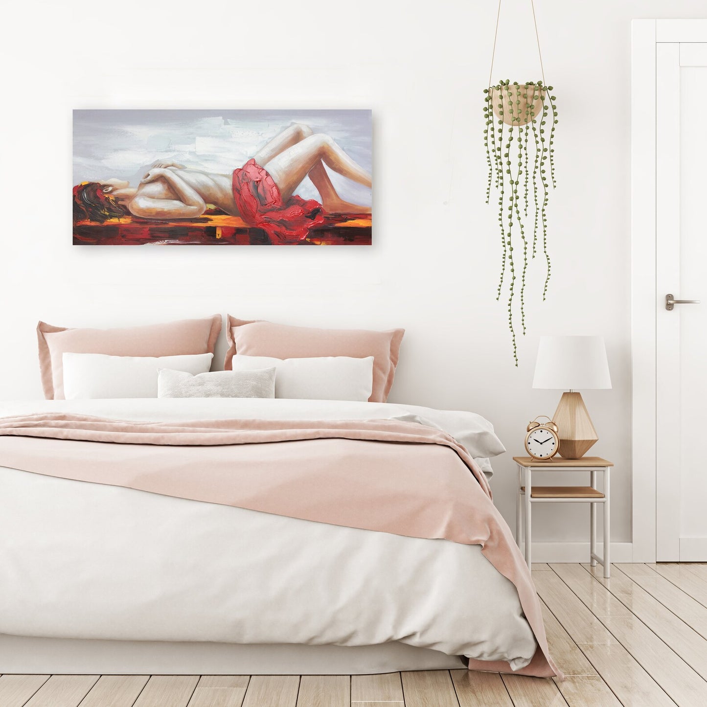 Hand-painted "Nude woman oil painting" Original art, Canvas Wall art for living room, bedroom - Wrapped Canvas Painting