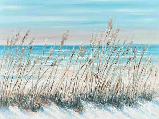Original Hand-Painted Beach Landscape Art "Serenity Sands: A Seashore Escape"