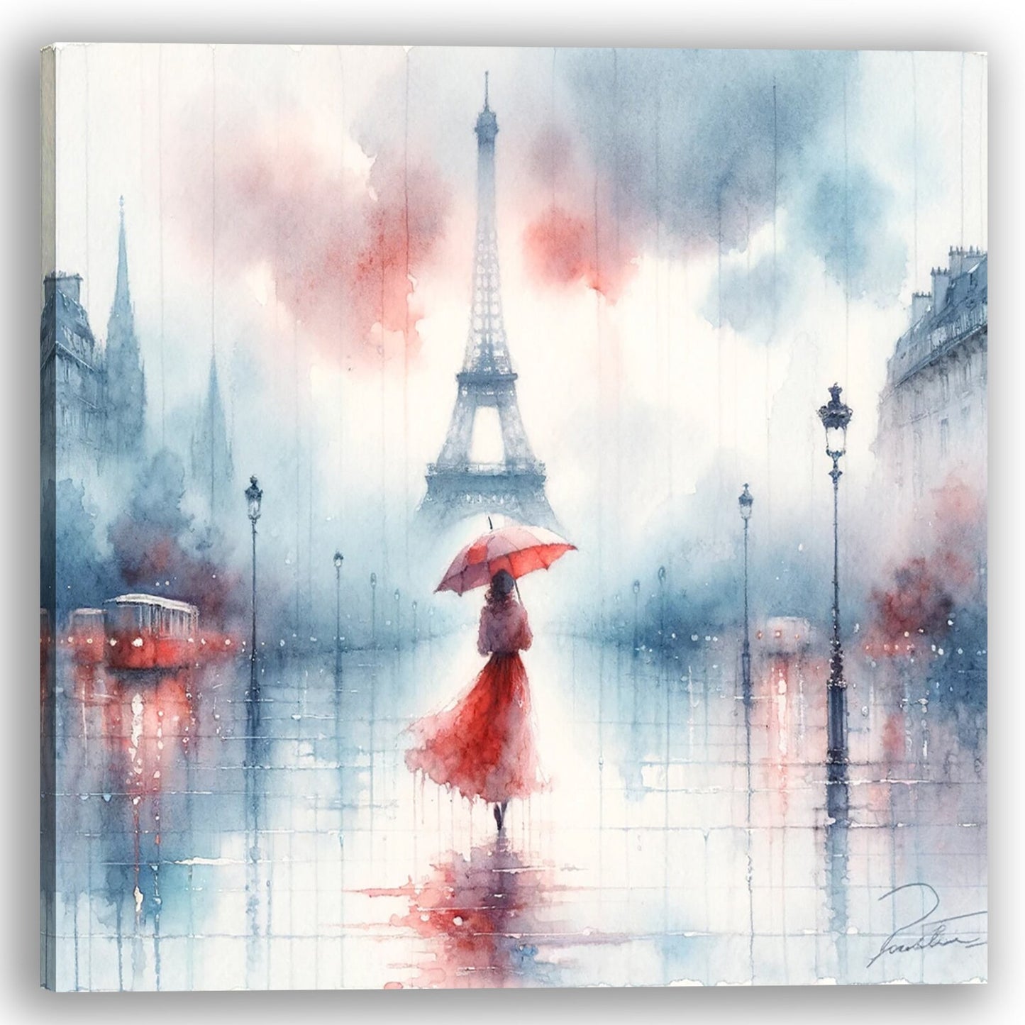 Valentine's Day present "Parisian Dream“- Eiffel Tower Romance - Lovers in Paris - Elegant Home Decor - Gift for Her