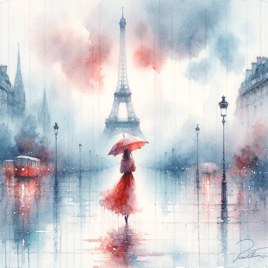 Valentine's Day present "Parisian Dream“- Eiffel Tower Romance - Lovers in Paris - Elegant Home Decor - Gift for Her