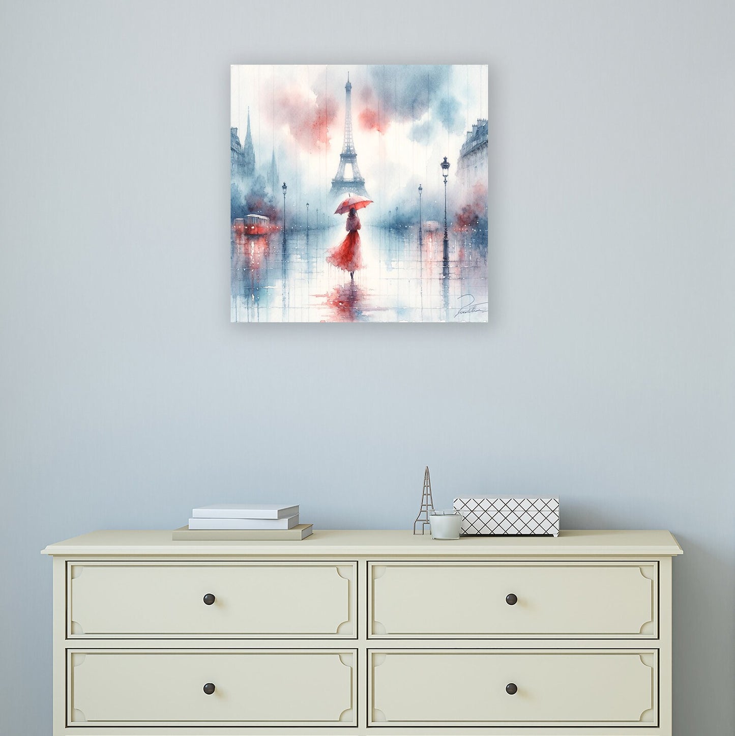 Valentine's Day present "Parisian Dream“- Eiffel Tower Romance - Lovers in Paris - Elegant Home Decor - Gift for Her