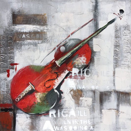 "Vintage Violin" Hand Painted on wrapped canvas