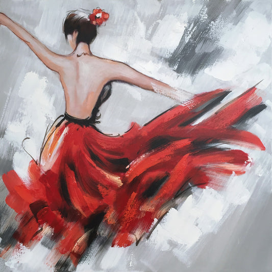 "Dancing Girl" Hand Painted on Wrapped Canvas