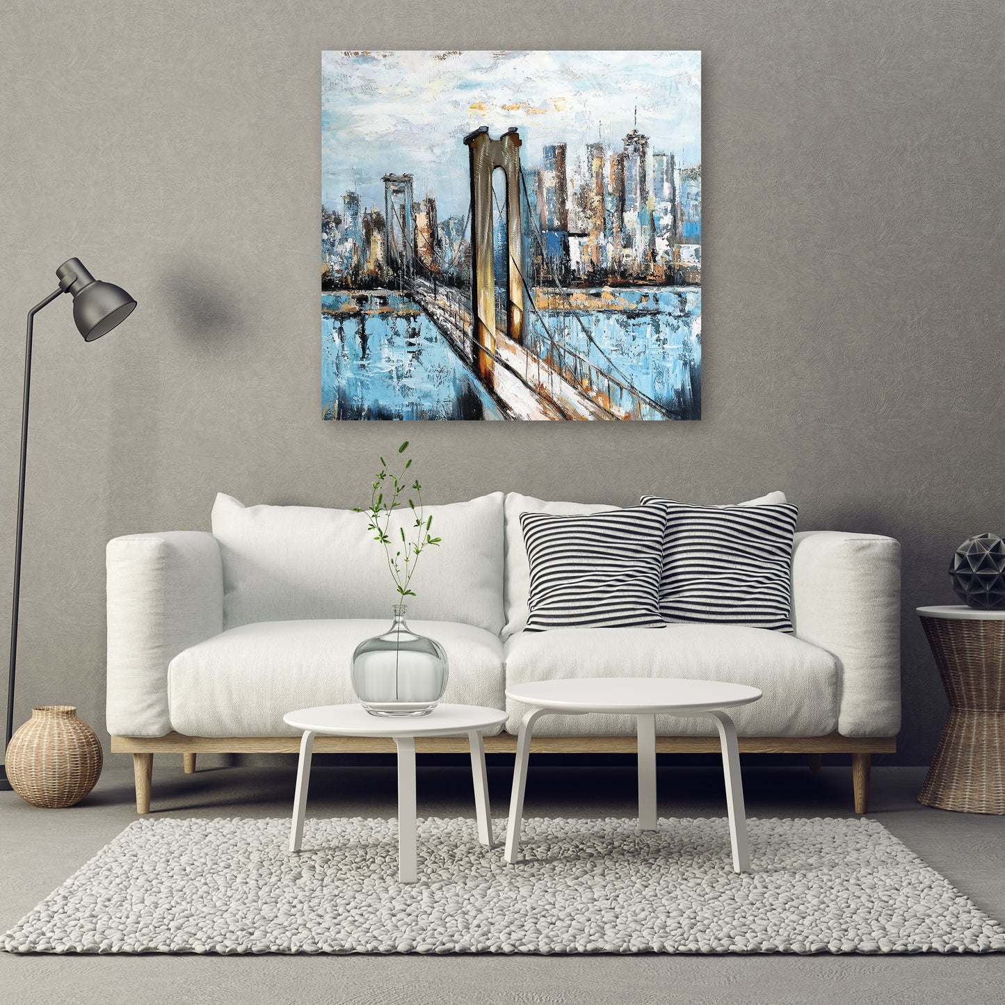 "Brooklyn Bridge" Hand Painted on Wrapped Canvas