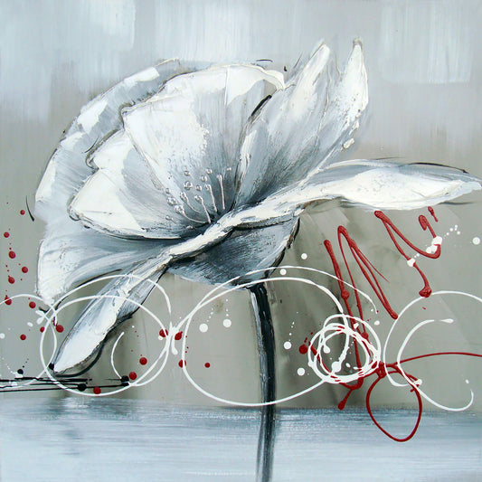 "Winter Flower II" Hand Painted on Wrapped Canvas