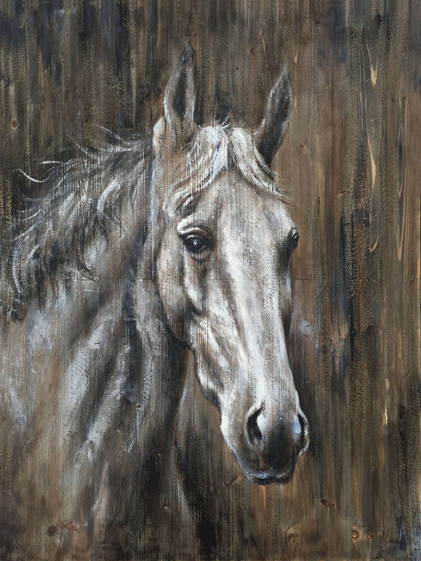 'Texas Horse ' Oil Painting Print on Wrapped Canvas