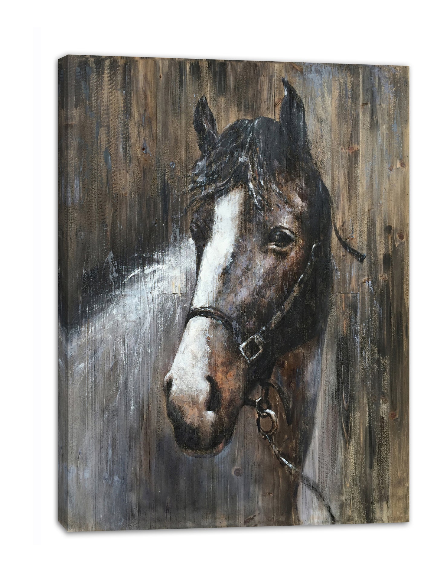 'Texas Horse III' Oil Painting on Wrapped Canvas
