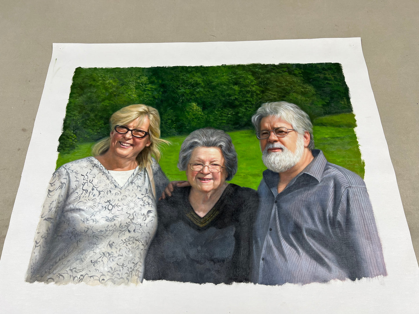 Custom oil painting portraits from photos, commissioned portraits on canvas, custom oil paintings from photos, commission art, gifts for family and friends