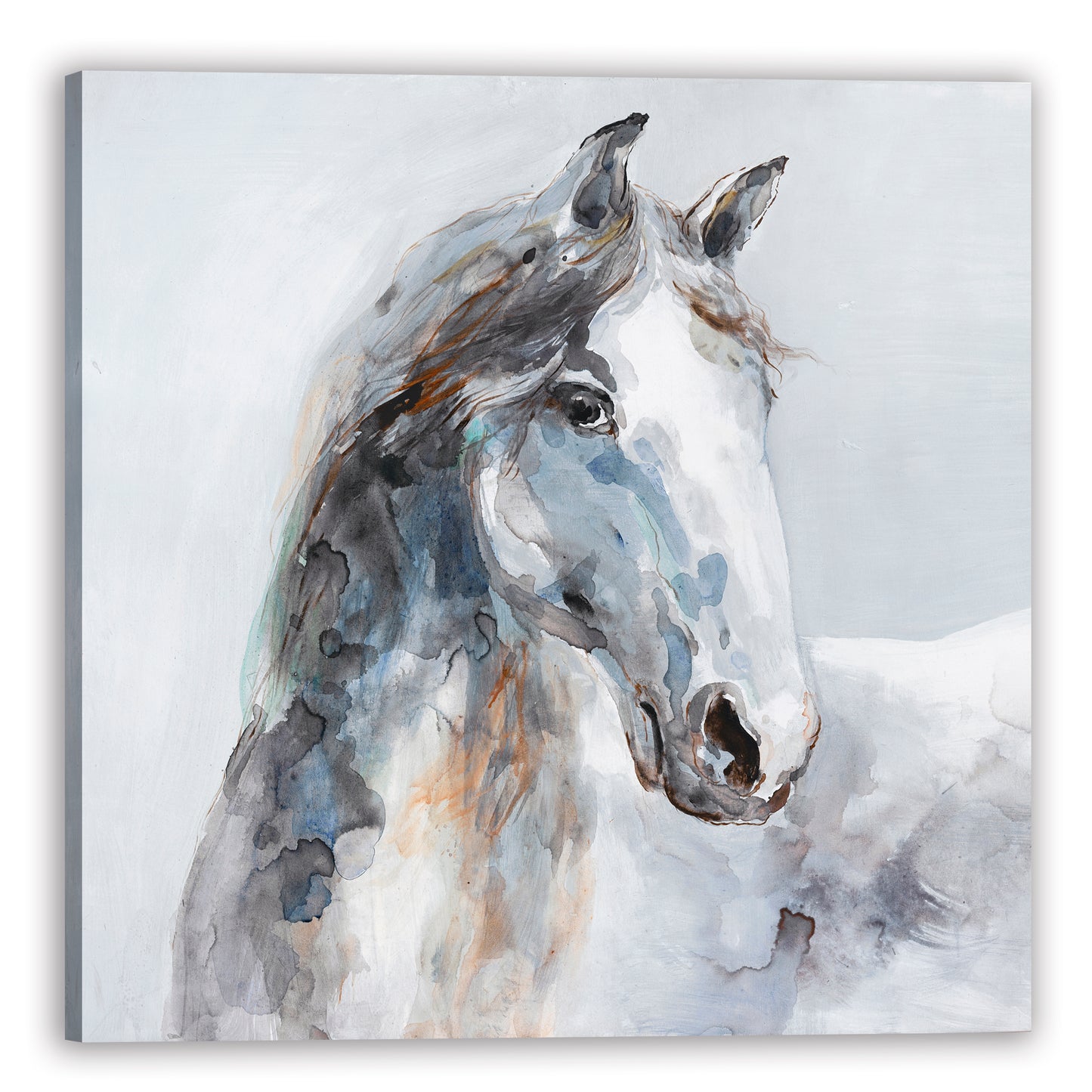 White horse of modern art - Oil Painting on Wrapped Canvas Wall Art.