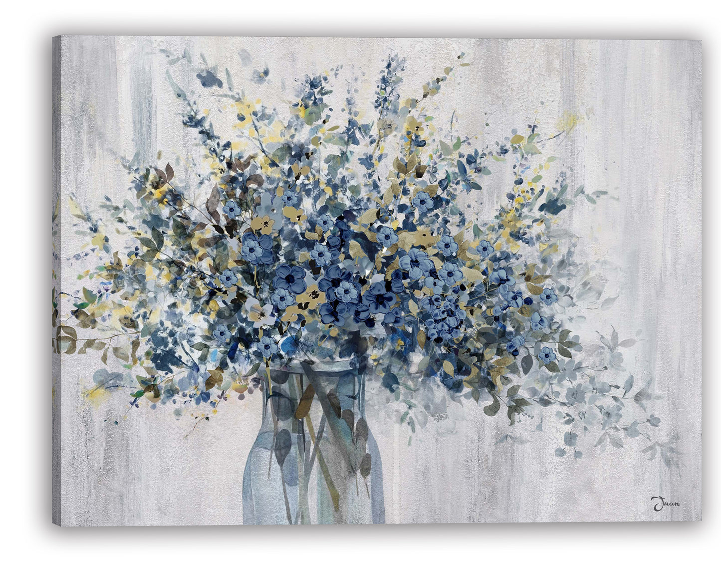 Classical Flowers Oil Painting on Wrapped Canvas. wall art, canvas artwork for living room, bedroom, office