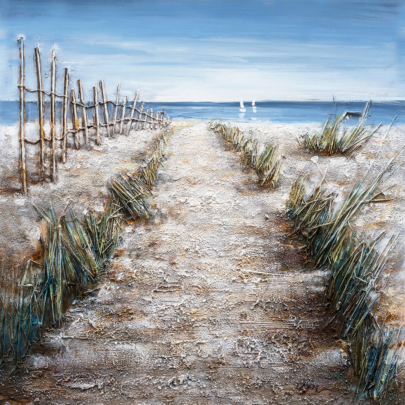 "Walkway to the Beach" Hand Painted on Wrapped Canvas