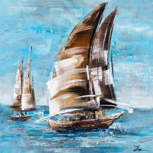 "The Sail and the Sea" Hand Painted Canvas