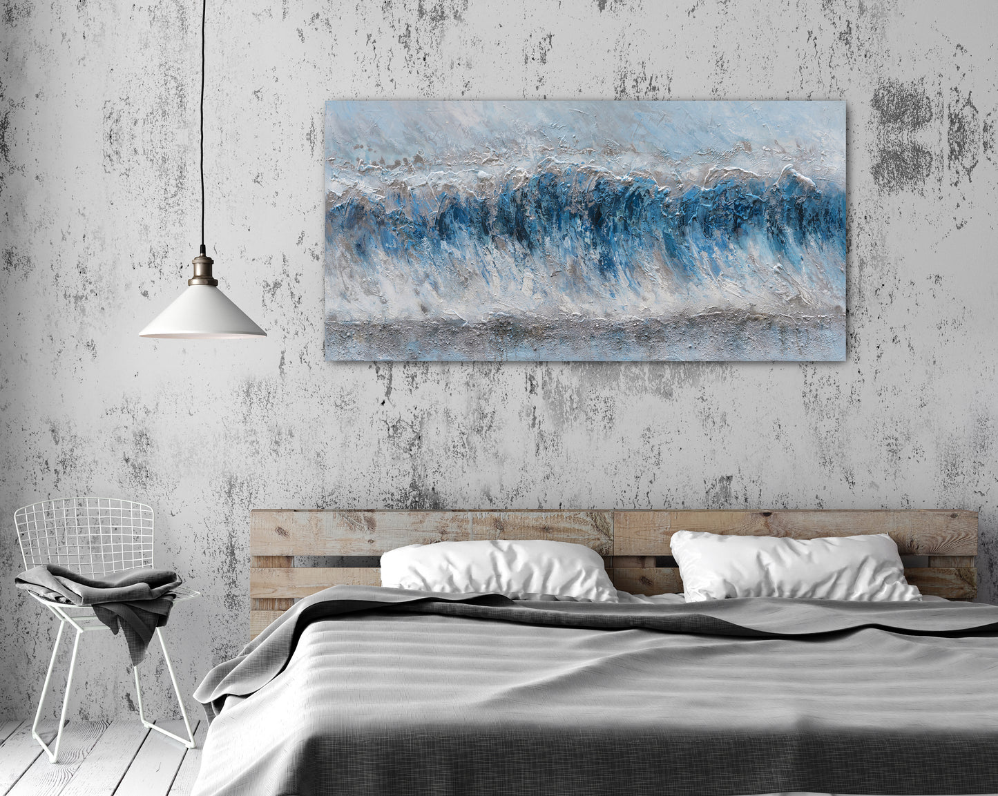 "Tidal Waves Abstract" Hand Painted on Wrapped Canvas