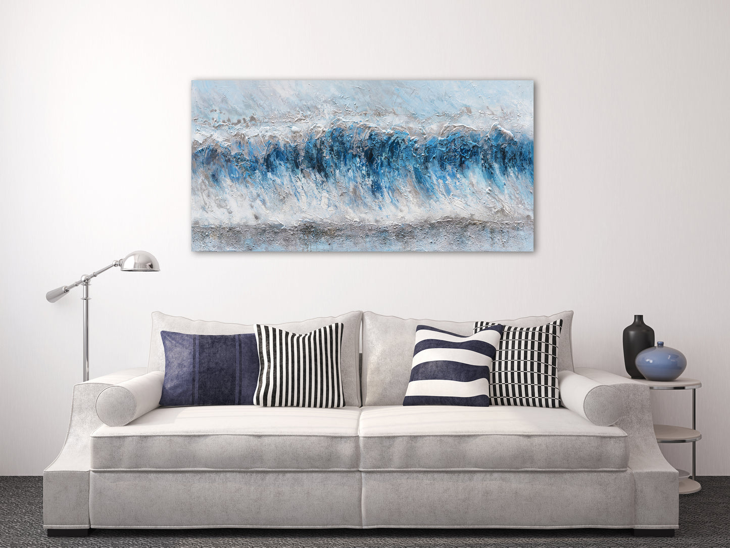 "Tidal Waves Abstract" Hand Painted on Wrapped Canvas