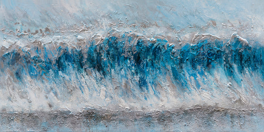 "Tidal Waves Abstract" Hand Painted on Wrapped Canvas