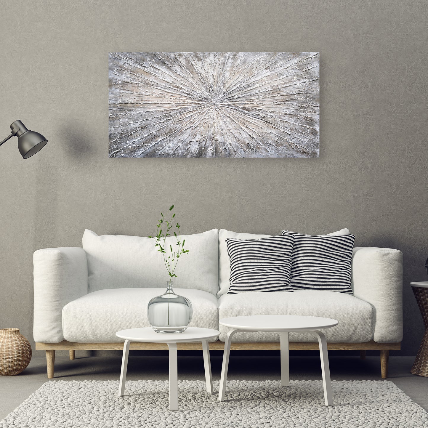 Hand Painted Art "Abstract Sunlight" oil painting on Wrapped Canvas