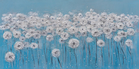 "A Sea of Dandelions" Hand Painted on Wrapped Canvas