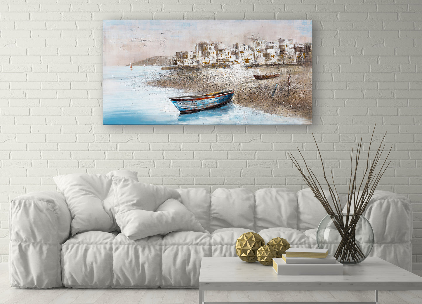 "Back at Shore" Hand Painted on Wrapped Canvas