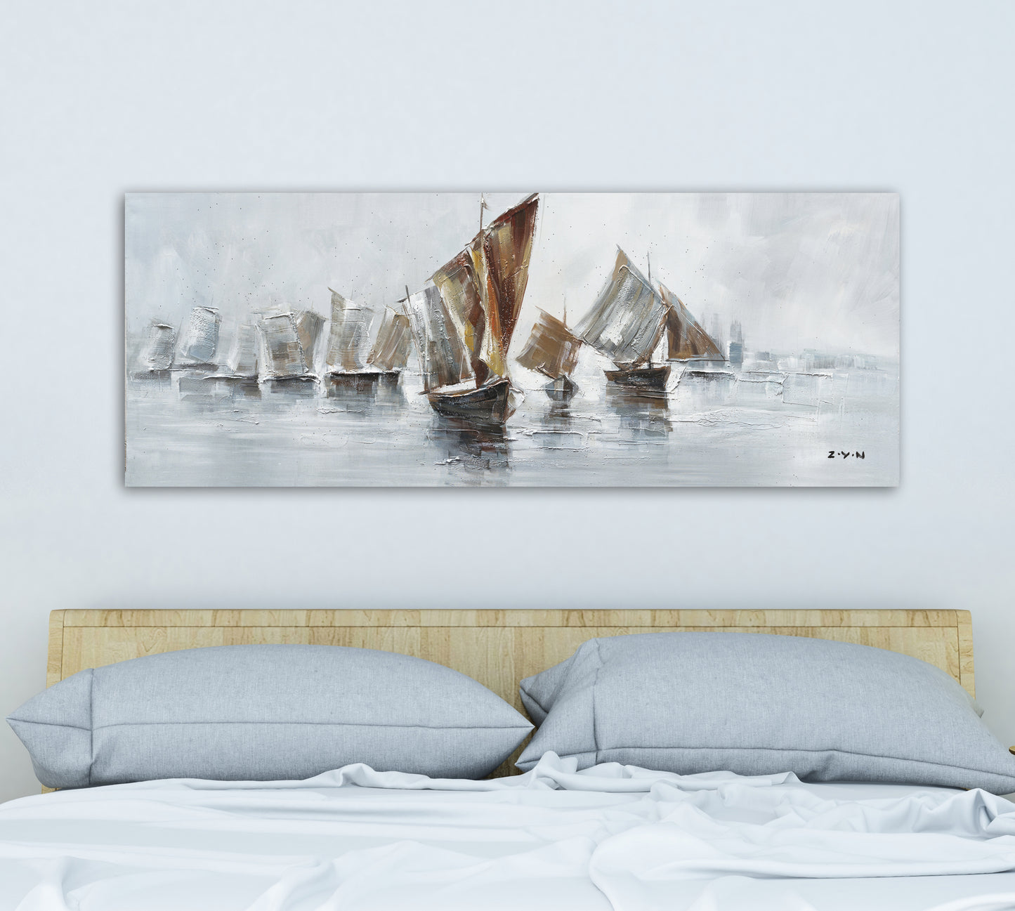 "Coming Home from Sea" Hand Painted on Wrapped Canvas