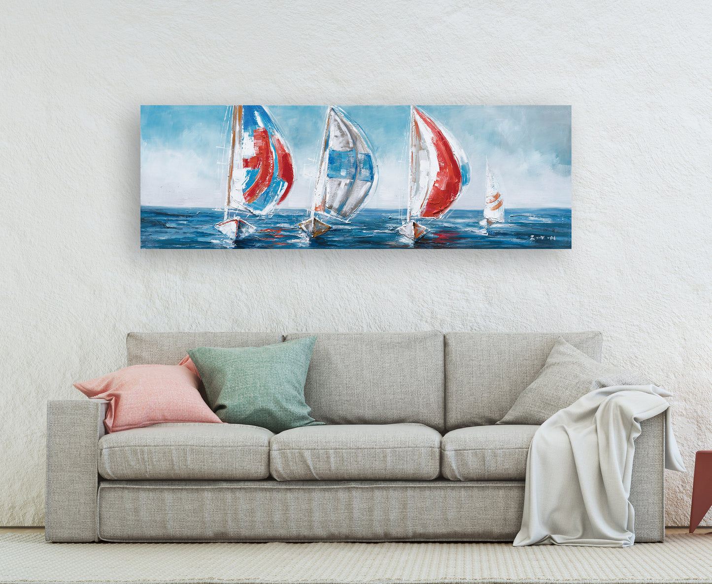 "sailing with the Wind" Hand Painted on Wrapped Canvas