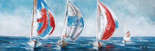 "sailing with the Wind" Hand Painted on Wrapped Canvas