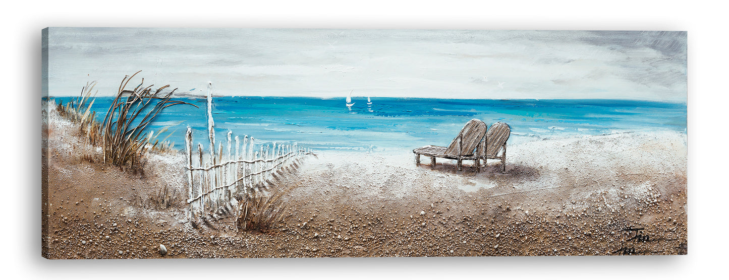 "The Ocean Front" Hand Painted on Wrapped Canvas