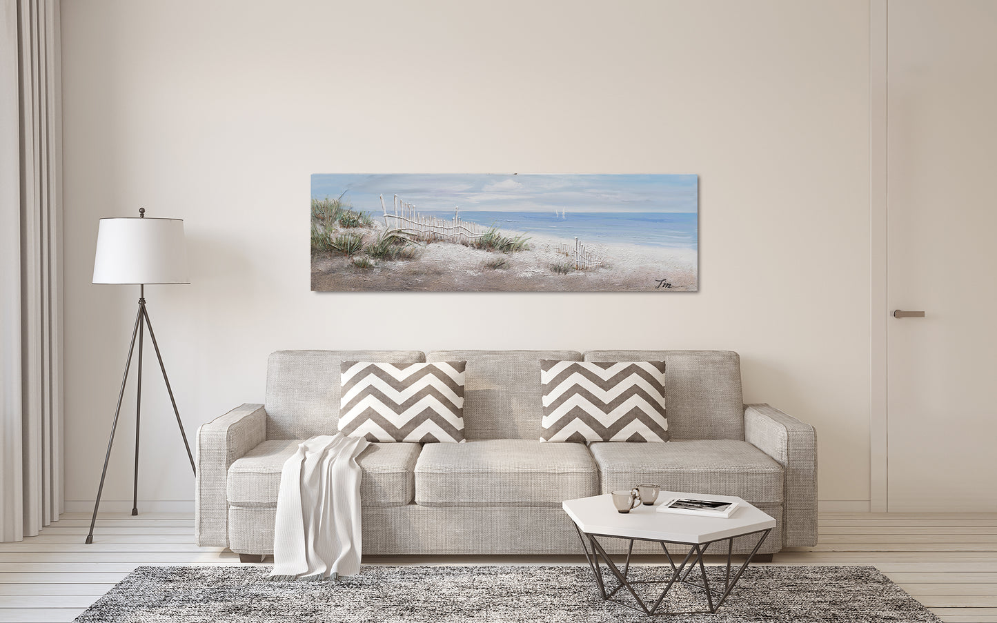 "Beach Vibes" Hand Painted on Wrapped Canvas