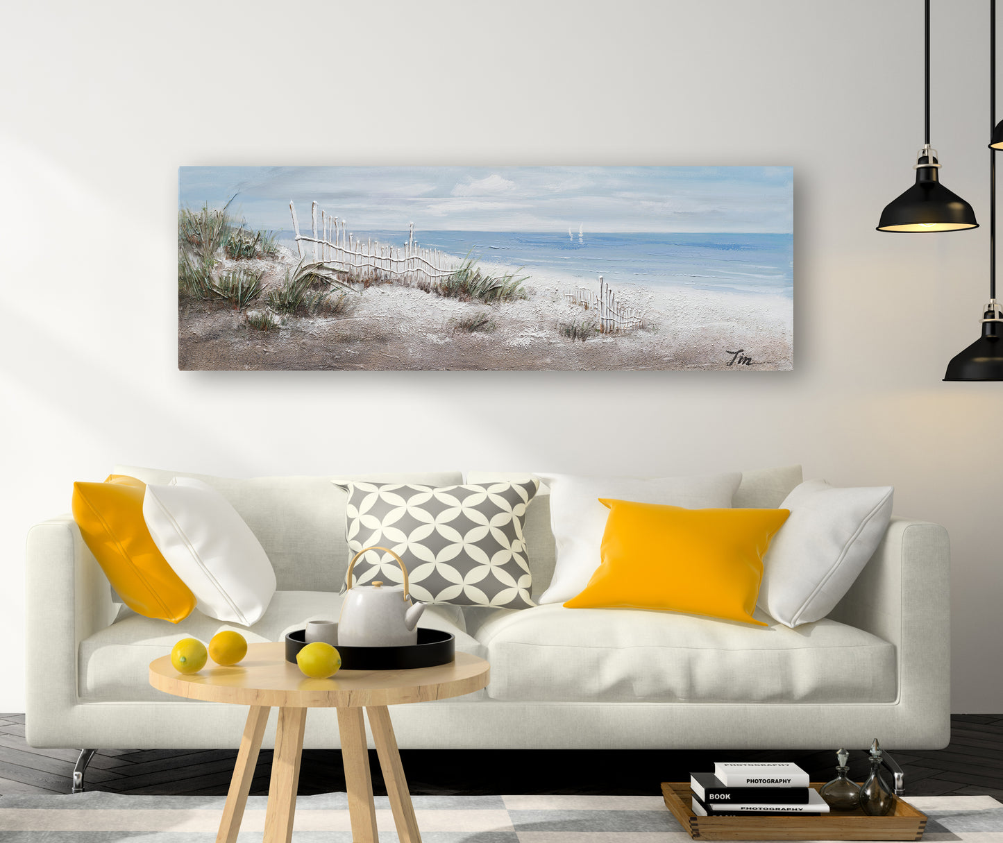 "Beach Vibes" Hand Painted on Wrapped Canvas