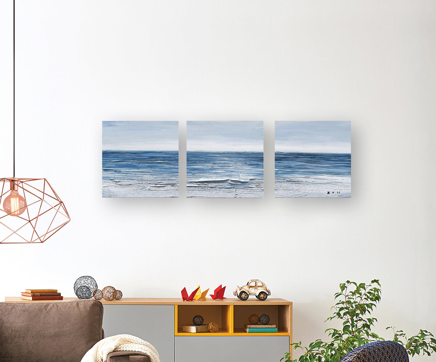 "Calm Waves" Hand Painted on Wrapped Canvas