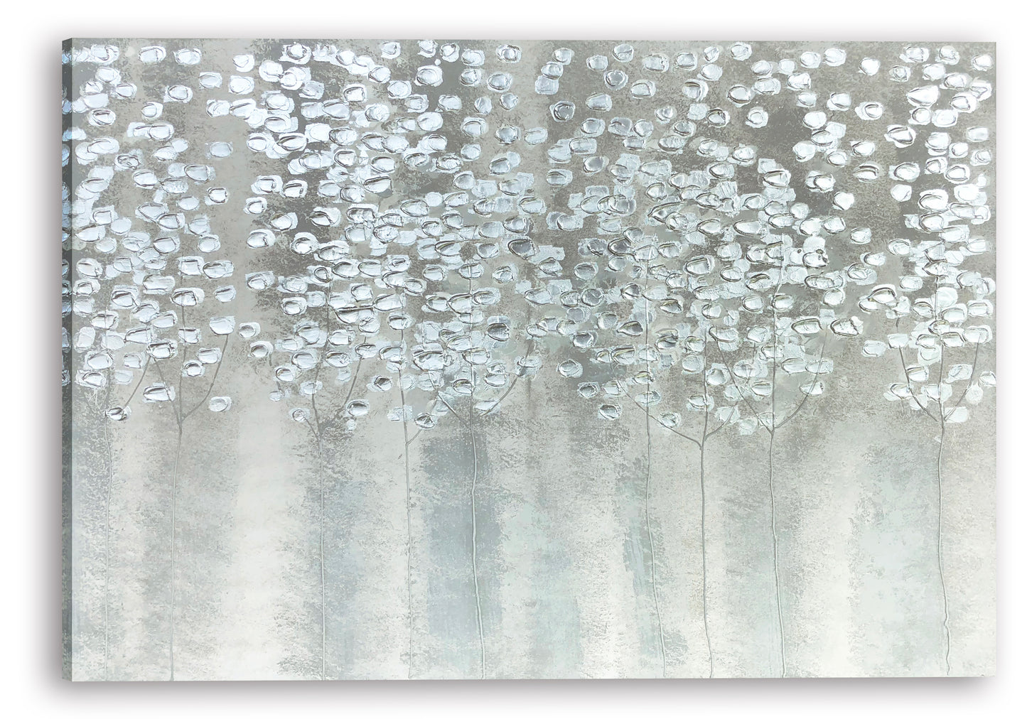 "Silver Forest" Hand Painted on Wrapped Canvas