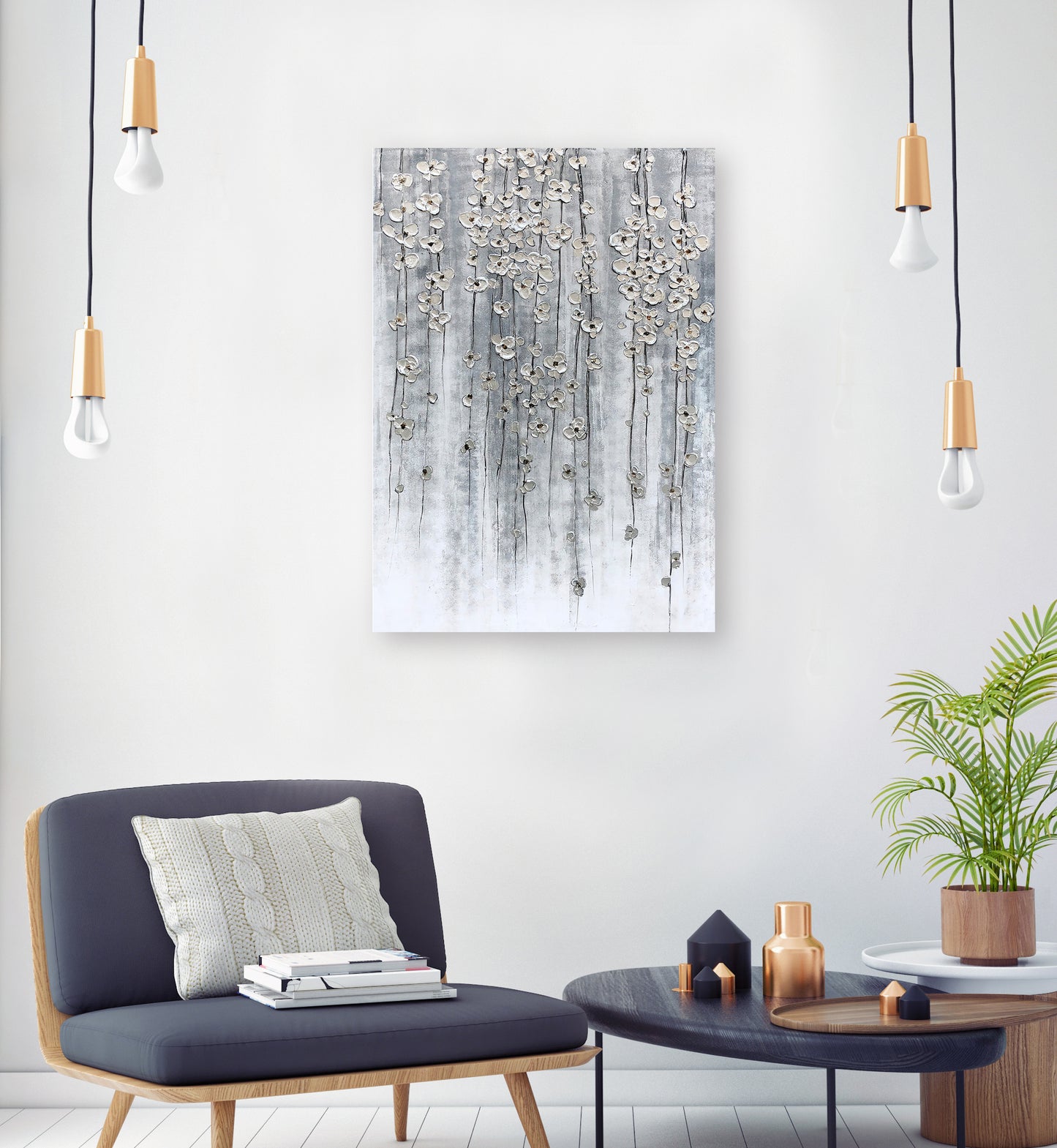 "Silver Autumn" Hand Painted on Wrapped Canvas