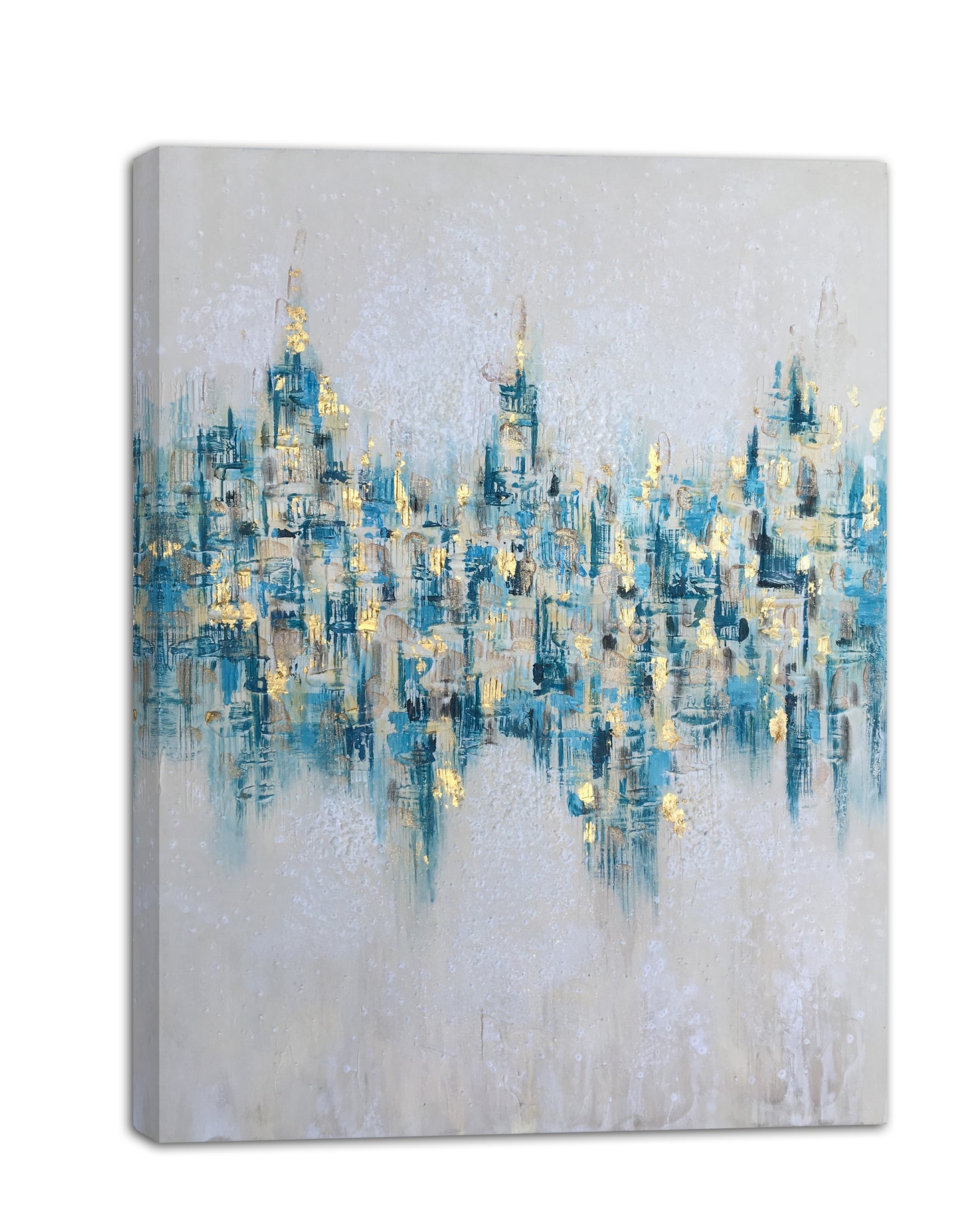 "Abstract Glistening Lights" Hand Painted on Wrapped Canvas