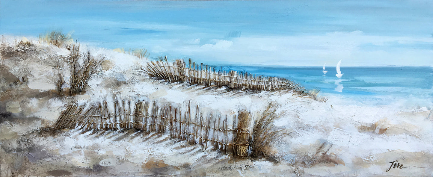 "Wooden Fence" Hand Painted on Wrapped Canvas