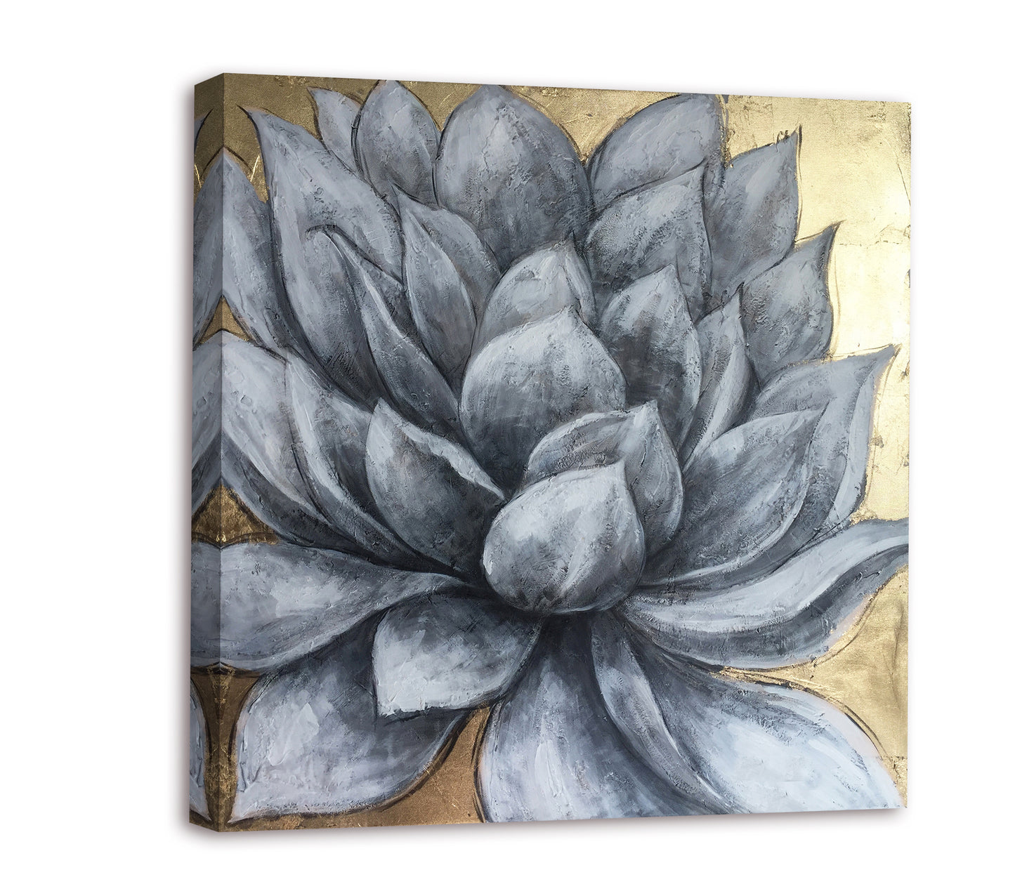 "Gold Agave" Hand Painted on Wrapped Canvas