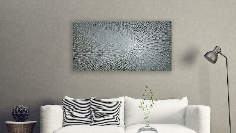 3D Hand-painted Heavy Texture "Petals Memory" original art, Canvas Wall Art for Living Room Bedroom Office - Wrapped Canvas Painting